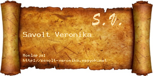 Savolt Veronika névjegykártya
